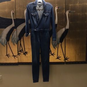 Bebe Stretch Denim Jumpsuit